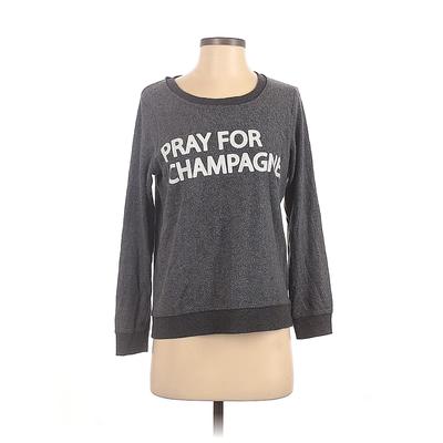 Chaser Sweatshirt: Gray Graphic Tops - Women's Size X-Small