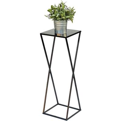 Dandibo - Blumenhocker Metall Schwarz Eckig 68 cm Blumenständer Beistelltisch 437 Blumensäule Image