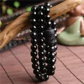 Bracelet en obsidienne noire pour homme bijou en pierre de guérison Dragon phénix perle cadeau