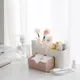 Boîte de rangement en plastique acrylique avec anciers de coton-tige étui de maquillage