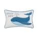 14" x 22" Whale Beach Life Printed and Applique Throw Pillow