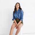 Madewell Tops | Madewell Denim Ex-Boyfriend Button-Up, Small, White Distressed Buttons | Color: Blue | Size: S