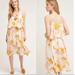 Anthropologie Dresses | Anthropologie Paper Crown Magnolia Floral Print Midi Dress Size Small Nwt | Color: Silver | Size: S