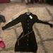 Michael Kors Dresses | Michael Kors S Black Button Down Dress With Gold Accents & Gold Chain Belt Nbw | Color: Black/Gold | Size: S