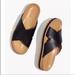 Madewell Shoes | Madewell Dayna Lugsole Slide Sandal In Leather Size 8 | Color: Black | Size: 8