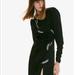 Zara Dresses | Leaf Satin Effect Dress | Color: Black | Size: Xl