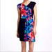 Anthropologie Dresses | Anthropologie Leifsdottir Navy Floral Sweater Dress | Color: Blue/Pink | Size: S