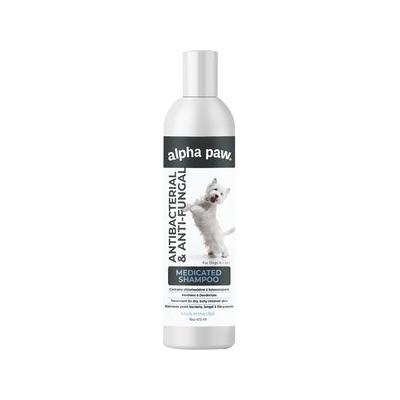Alpha Paw Antibacterial & Antifungal Medicated Dog & Cat Shampoo, 16-oz bottle