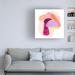 Orren Ellis June Erica Vess 'Piquant Forms II' Canvas Art Canvas, Wood in Orange/Pink/Yellow | 14 H x 14 W x 2 D in | Wayfair