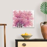 Red Barrel Studio® Pink Cherry Blossom Tree I Canvas Wall Art Canvas in Green/Red | 16 H x 20 W x 1.25 D in | Wayfair