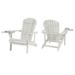 Rosecliff Heights Colyn Solid Wood Adirondack Chair Wood in White | 26 H x 33 W x 32 D in | Wayfair 485AC2E6A3534E0C978284B669C2B679