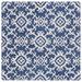 Blue/White 72 x 0.28 in Area Rug - The Twillery Co.® Vicksburg Blossom 104 Area Rug In Navy/Ivory Wool | 72 W x 0.28 D in | Wayfair