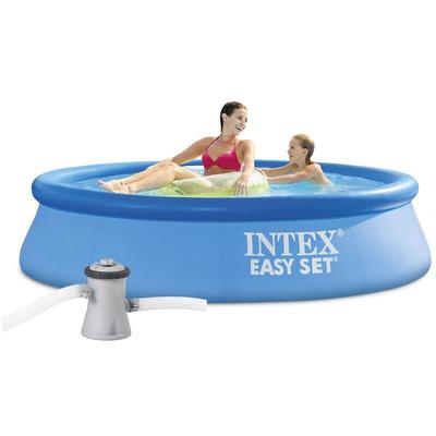 28108 Pool Set Easy 244 x 61 cm Quick-Up Pool mit Filterpumpe - Intex