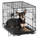 iCrate Single Door Folding Dog Crate, 18" L X 12" W X 14" H, XX-Small, Black