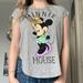 Disney Tops | Disney Minnie Mouse Tank Top | Color: Gold/Gray | Size: S