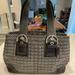 Coach Bags | Coach Black Canvas Monogram With Leather Trim Satchel Bag | Color: Black/Silver | Size: Os