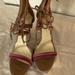 Jessica Simpson Shoes | Jessica Simpson Cross Strap Sandals | Color: Pink/Tan | Size: 8.5