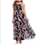 Free People Dresses | Free People Black Intimately Garden Party Floral Medium Casual Maxi Dress | Color: Black | Size: Xs
