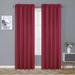 Eider & Ivory™ Wiegand Luxurious Solid Semi-Sheer Rod Pocket Curtain Panels Polyester in Red | 84 H x 52 W in | Wayfair