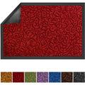 Karat - Tapis de Porte Paillasson d'entrée Brasil Rouge foncé 40 x 60 cm - Rouge Foncé