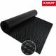 Karatcommercial - Tapis en caoutchouc Bouton plat Noir 120 x 200 cm - Noir