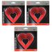 Chef Craft 5 Piece Plastic Heart Shapes Cookie Cutter Set - Sizes Vary from 1.5" to 3"