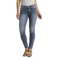 Silver Jeans Damen Suki Mid Rise Skinny Jeans, Dark Wash Met, 30W x 27L