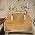Kate Spade Bags | Kate Spade Straw And Leather Bag | Color: Tan/White | Size: Os