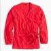 J. Crew Tops | Nwt J.Crew Wrap Surplice Crossover Tie Waist Blouse Shirt Top Cerise Coral Xs | Color: Pink/Red | Size: Xs