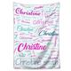 XJone Personalised Custom Baby Blanket with Name for Girls, Customised Floral Baby Name Blankets for Newborn Babies Kids