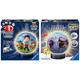 Ravensburger 3D Puzzle 11842 - Nachtlicht Puzzle-Ball Paw Patrol - 72 Teile - ab 6 Jahren & 3D Puzzle 11141 - Nachtlicht Puzzle-Ball Disney Frozen 2-72 Teile - ab 6 Jahren, LED Nachttischlampe