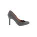 LC Lauren Conrad Heels: Gray Solid Shoes - Size 6