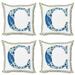 East Urban Home Ambesonne Letter C Throw Pillow Cushion Case Pack Of 4, Portuguese Culture Inspired Natural Elements In Letter C Alphabet Print | Wayfair