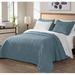 Latitude Run® Microfiber Reversible 3 Piece Coverlet/Bedspread Set Microfiber in Blue | Queen | Wayfair 95648F851510486BBE1E1B3630A69617