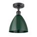 Innovations Lighting Bruno Marashlian Plymouth Dome 7 Inch 1 Light Semi Flush Mount - 516-1C-PN-MBD-75-SF