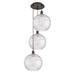 Innovations Lighting Bruno Marashlian Athens Water Glass 18 Inch 3 Light Multi Light Pendant - 113B-3P-BK-G1215-12