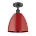 Innovations Lighting Bruno Marashlian Plymouth Dome 9 Inch 1 Light Semi Flush Mount - 516-1C-AC-MBD-9-BL-LED