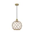 Innovations Lighting Bruno Marashlian Farmhouse Rope 10 Inch Mini Pendant - 616-1P-BB-G122-10RB-LED