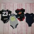 Nike One Pieces | 4 Nike Michael Jordan One Piece Baby Outfits 0-3-6-9 Months Lot 3612 | Color: Black | Size: Multiple Baby Sizes