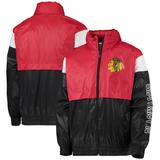 Youth Red/Black Chicago Blackhawks Goal Line Full-Zip Hoodie Windbreaker Jacket