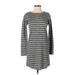 BB Dakota Casual Dress - Shift: Gray Color Block Dresses - Women's Size X-Small