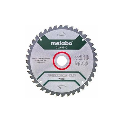 Precision cut wood classic 628652000 Kreissägeblatt 216 x 30 x 1.8 mm Zähneanzahl: 40 1 St. - Metabo