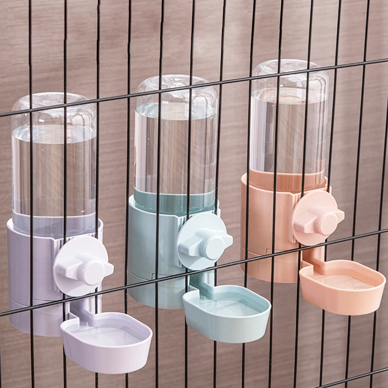 Distributeur automatique de nourriture pour animaux de compagnie, bol suspendu à la cage, bouteille d'eau, conteneur de nourriture pour chiots, chats, lapins, oiseaux, produit d'alimentation pour