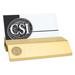 Gold UChicago Maroons Logo Business Card Holder