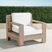 St. Kitts Lounge Chair in Weathered Teak with Cushions - Glacier, Standard - Frontgate
