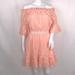 Anthropologie Dresses | Foxiedox Xanthropologie Peach Ruffle Off Shoulder Fit & Flare Szs 3/4 Sleeves | Color: Orange/Pink | Size: S