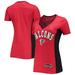 Women's 5th & Ocean by New Era Red Atlanta Falcons Contrast Insert V-Neck T-Shirt