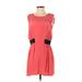 See U Soon Casual Dress - A-Line Scoop Neck Sleeveless: Pink Color Block Dresses - Women's Size Small