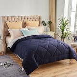 All Seaon Comforter Down Alternative Quilt Duvet Queen Gray Navy