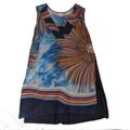 Anthropologie Tops | Anthropologie Tiny Shoreline Colorburst Tunic Top Women's Size Small | Color: Blue/Orange | Size: S